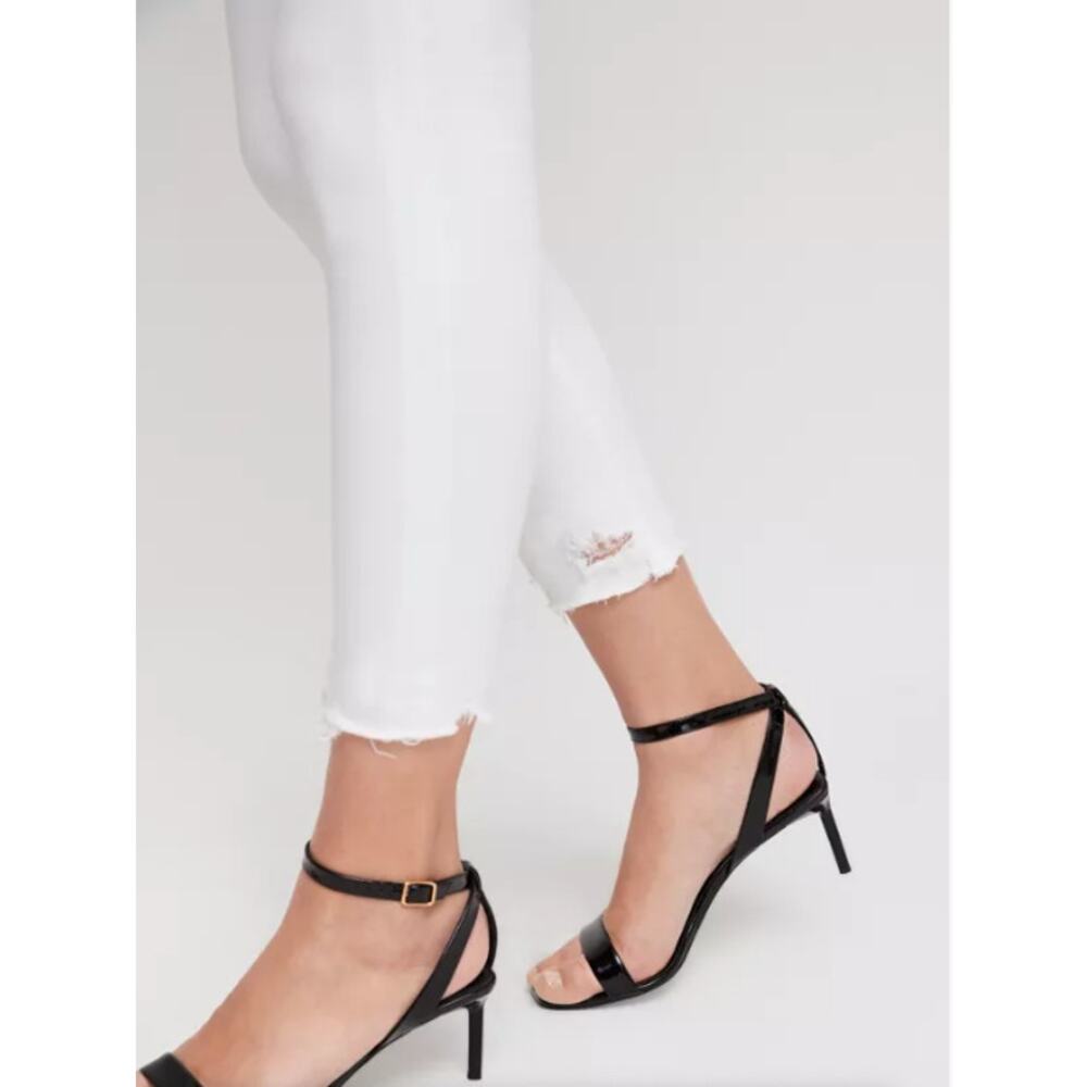 AGOLDE NWT Sophie High Rise Skinny White Denim Crop in Sanction // 00 (24) - Picture 2 of 12